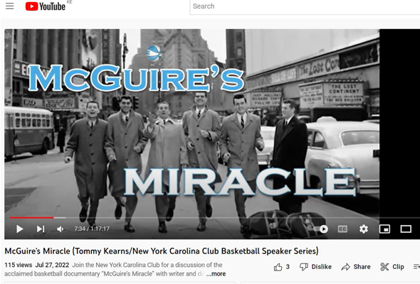 Watch It Now: Basketball Speaker Series/McGuire’s Miracle