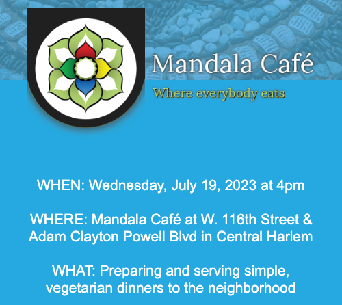 NYCC Service Project - Mandala Cafe